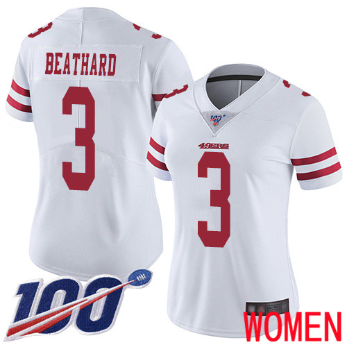 San Francisco 49ers Limited White Women C. J. Beathard Road NFL Jersey #3 100th Season Vapor Untouchable